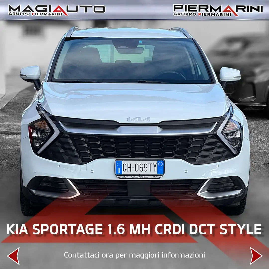 Kia Sportage Sportage 1.6 CRDI 136 CV DCT7 2WD Mild Hybrid Sty Bianco - 2