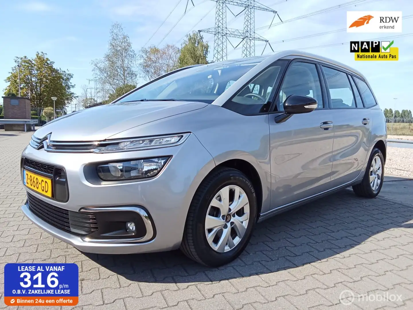 Citroen Grand C4 SpaceTourer 1.5 BlueHDI/ 7Persoons/Automaat/cruise/clima Grijs - 1
