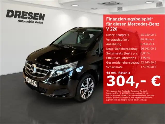 Mercedes-Benz V 220 d Lang 190PS G-Tronic/Audio 20/Kamera