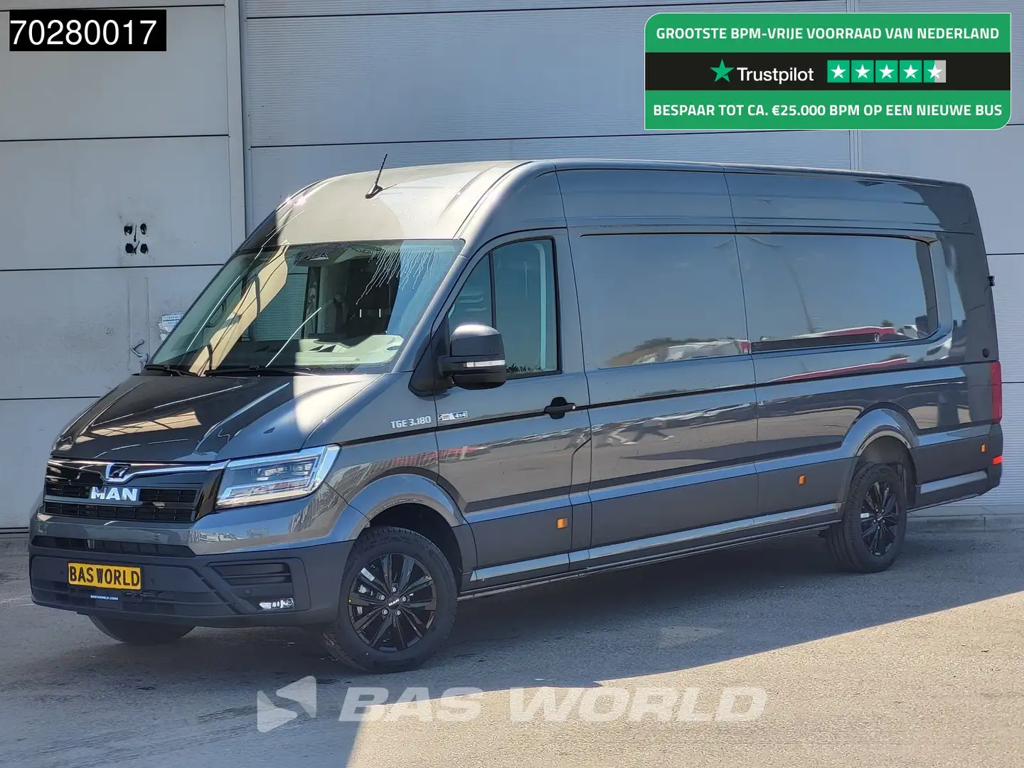 MAN TGE 3.180 4x4 Automaat 2025 Facelift L5H3 ACC LED Navi Grijs - 1