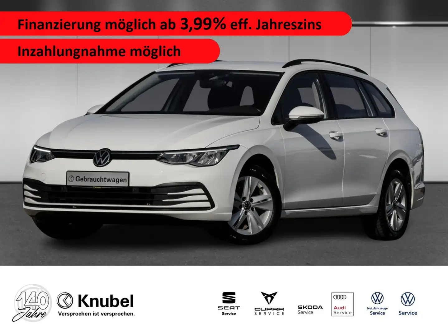Volkswagen Golf VIII Variant Life 1.5 TSI LED/NAVI/ACC/PDC Weiß - 1