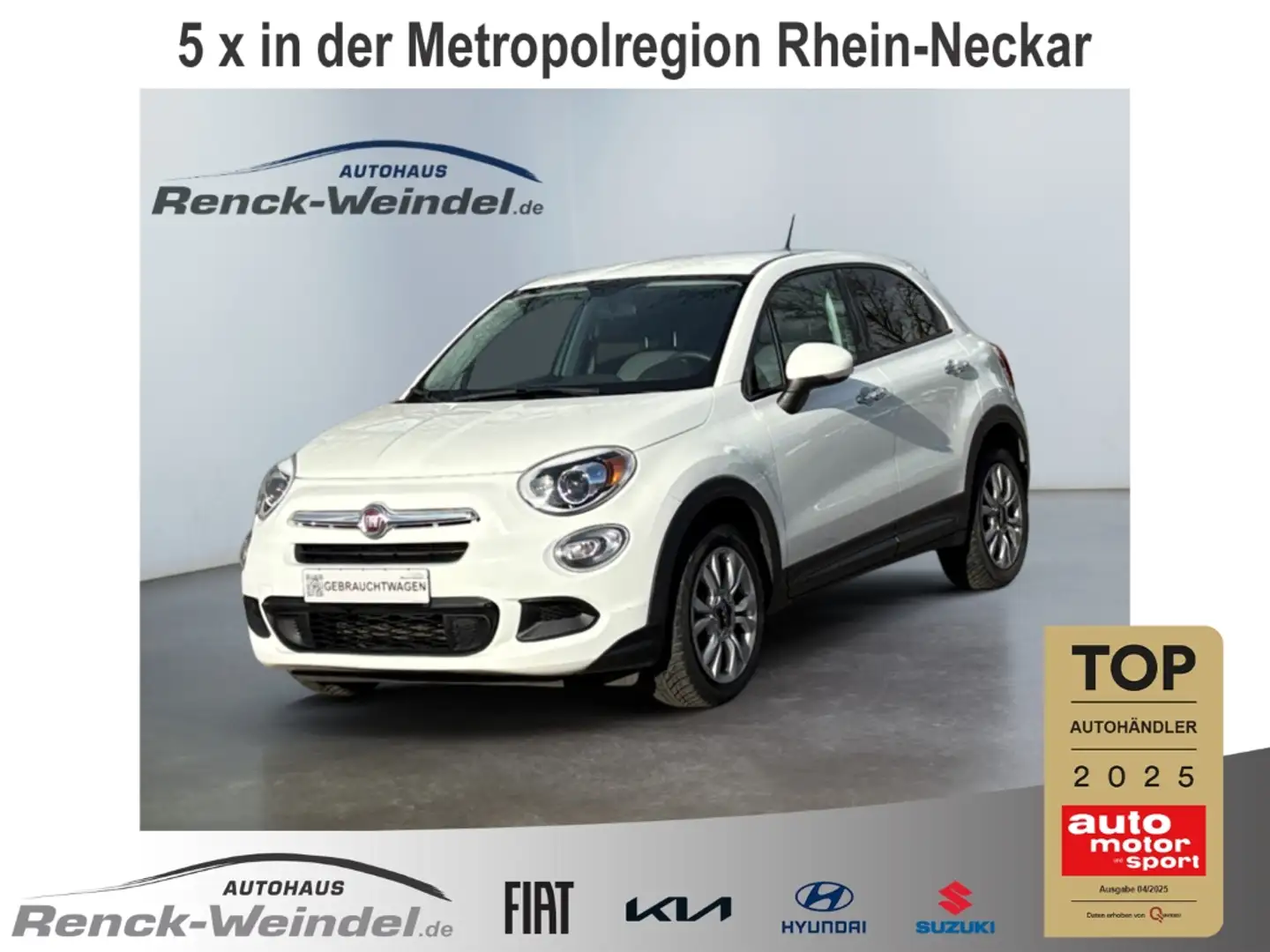 Fiat 500X US-Import 2.4 Klima Rückfahrkam. NR Knieairbag RDC Wit - 1