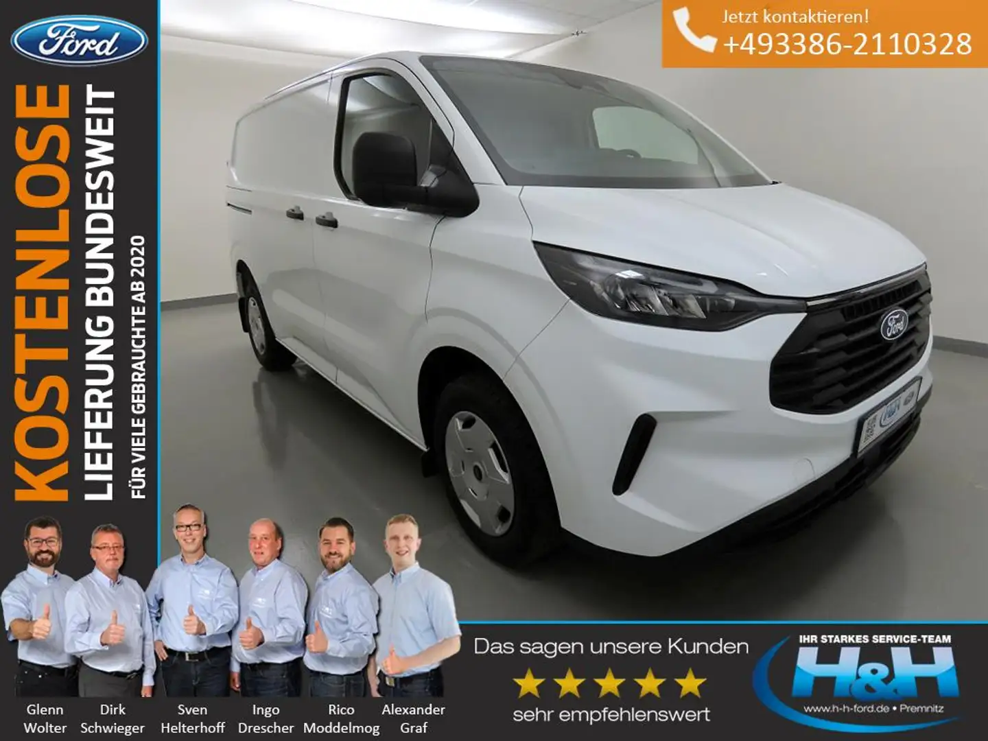 Ford Transit Custom 2.0 320 L1 Trend LED+ACC+SHZ Білий - 1