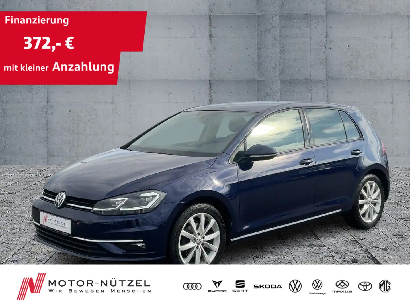 Volkswagen Golf VII 2.0 TDI HIGHLINE LED+NAVI+SHZ+2xPDC+NSW Blauw - 1