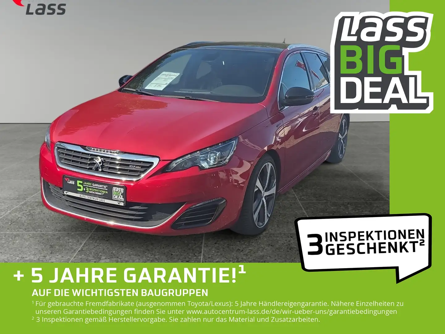 Peugeot 308 SW 2.0 BlueHDI 180 GT Soundsystem, Panorama. Rood - 1