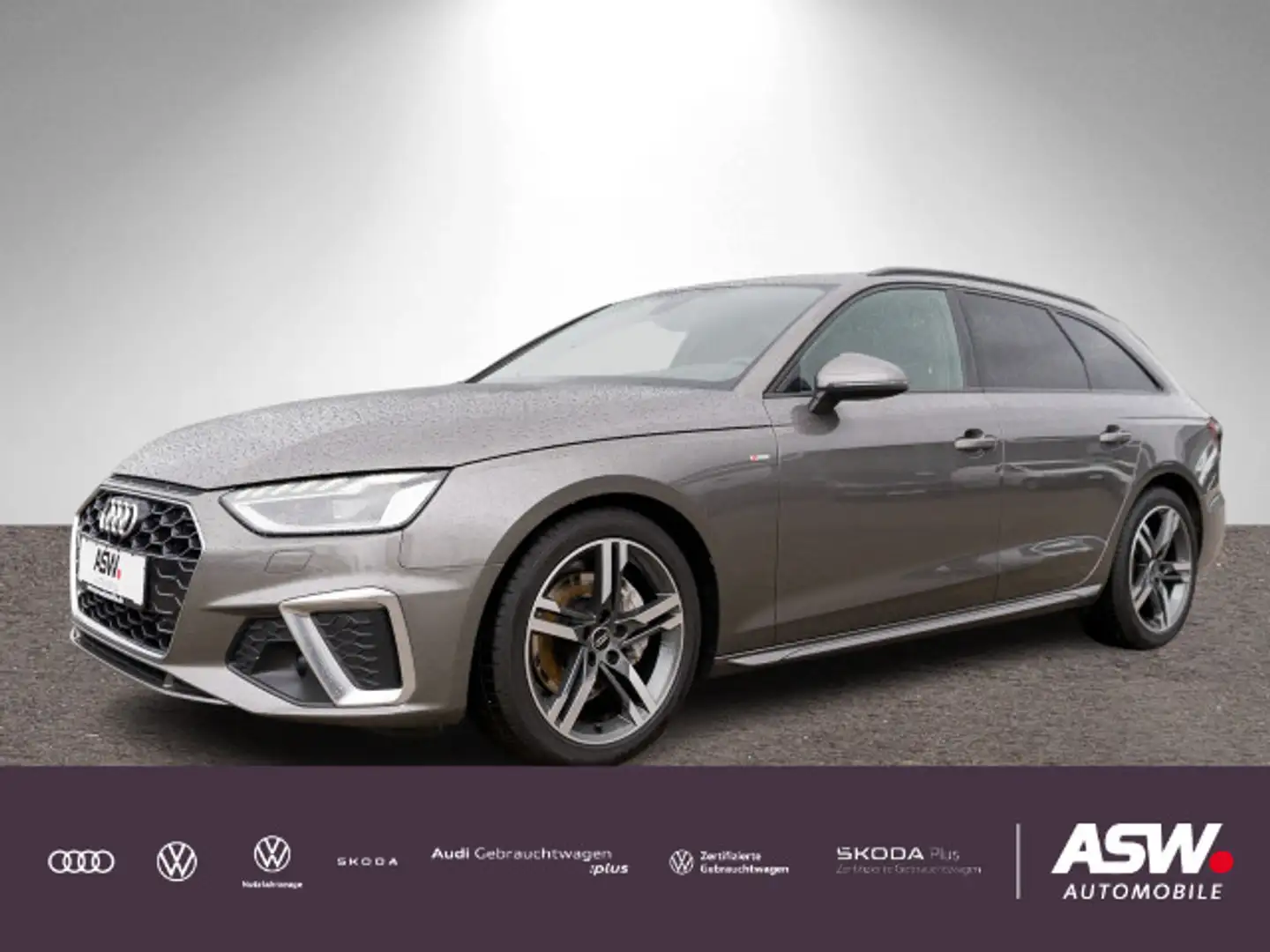 Audi A4 S line 40TDI Stronic LED Navi  ACC AHK Gris - 1