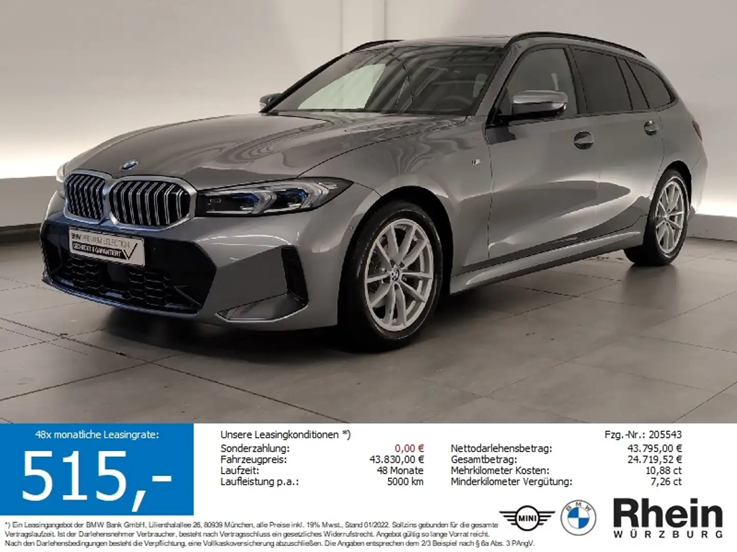 BMW 320 d Touring M Sportpaket HiFi/Pano/Ambiente HiFi/Pa Grau - 1