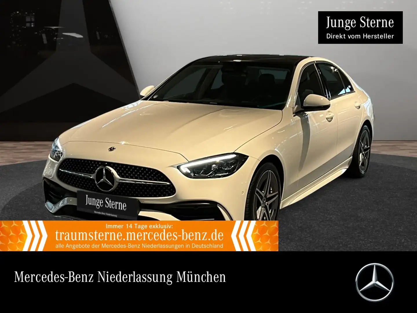 Mercedes-Benz C 180 AMG+PANO+LED+KAMERA+TOTW+KEYLESS+9G Weiß - 1