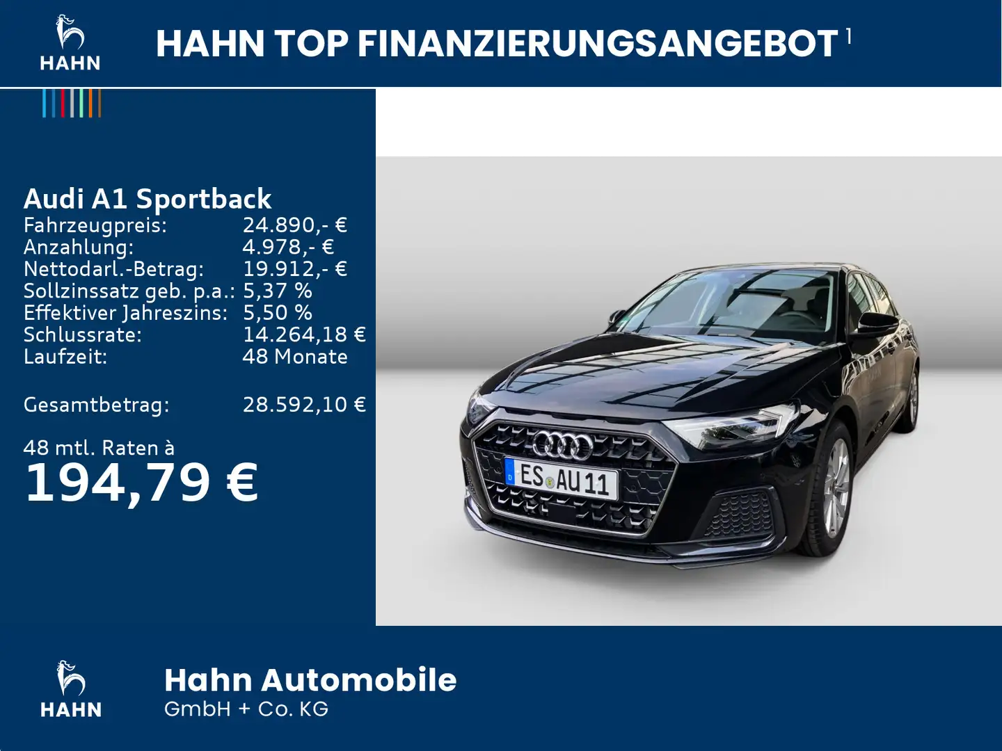 Audi A1 Audi A1 Sportback advanced 25 TFSI 70(95PS) S-tr Noir - 2