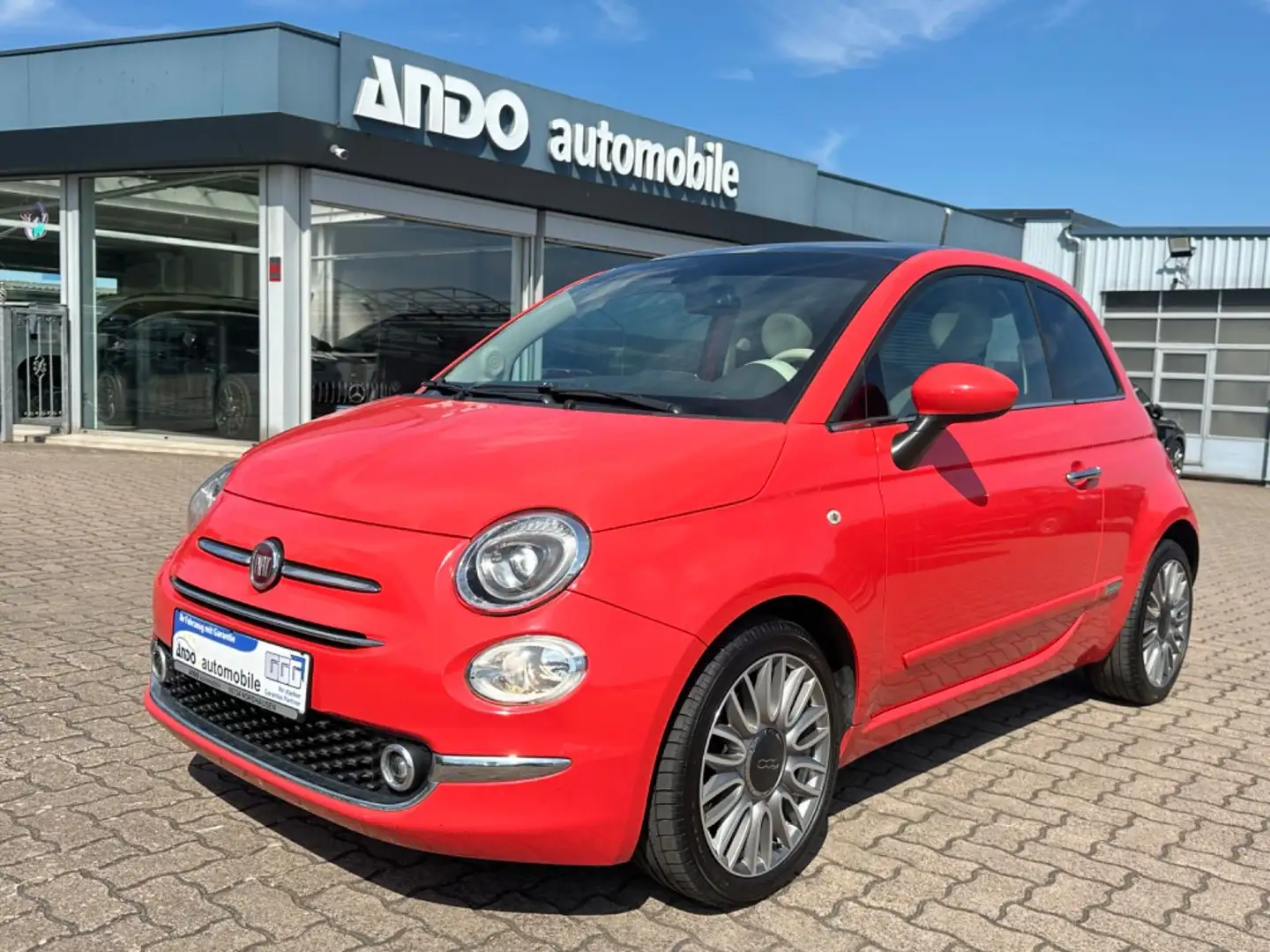 Fiat 500 1.2 Lounge Klima/Pano/CarPlay/CityLenkung Rot - 1