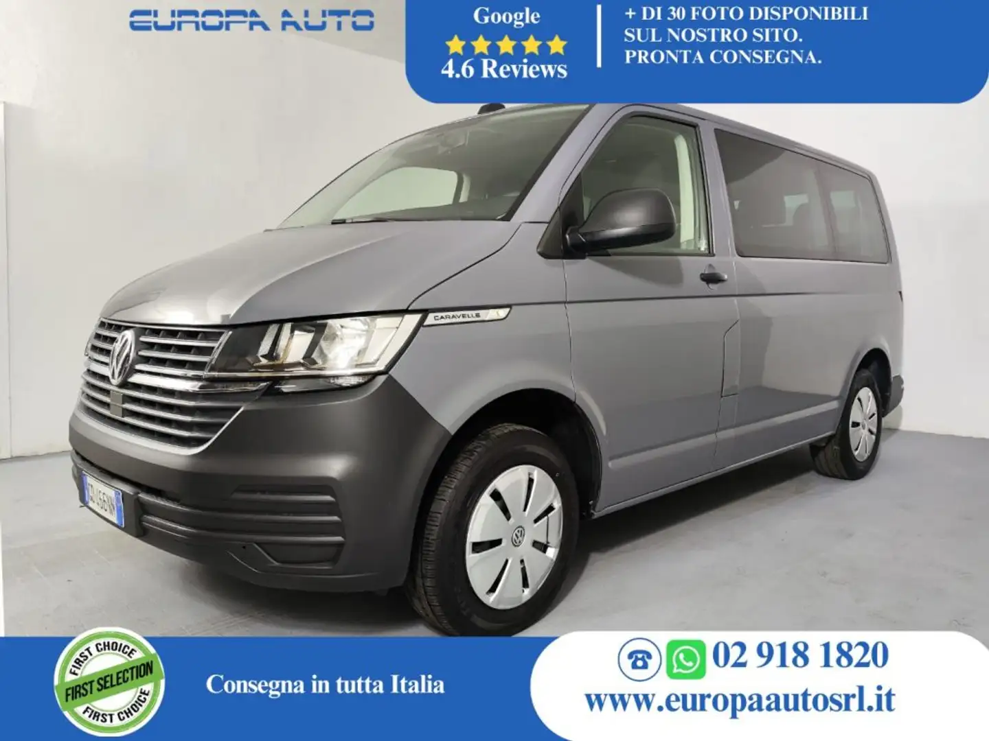 Volkswagen T6 Caravelle 2.0 TDI 110CV PC Trendline Gris - 1