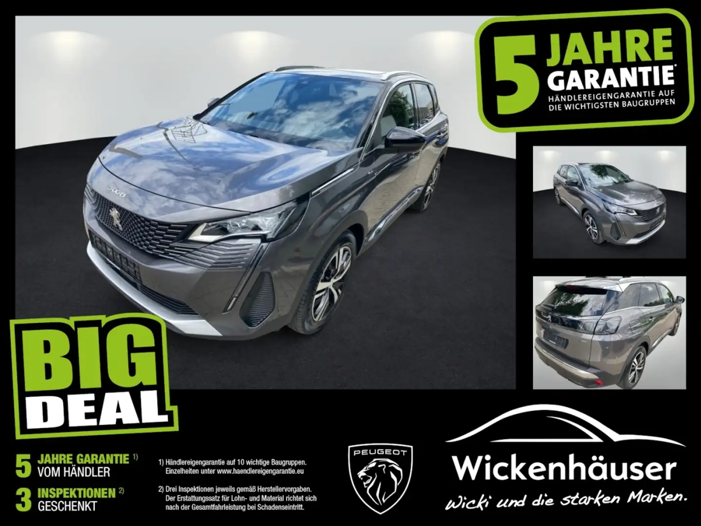 Peugeot 3008 PHEV 225 GT AHK ACC Panoramadach Kamera Grey - 1