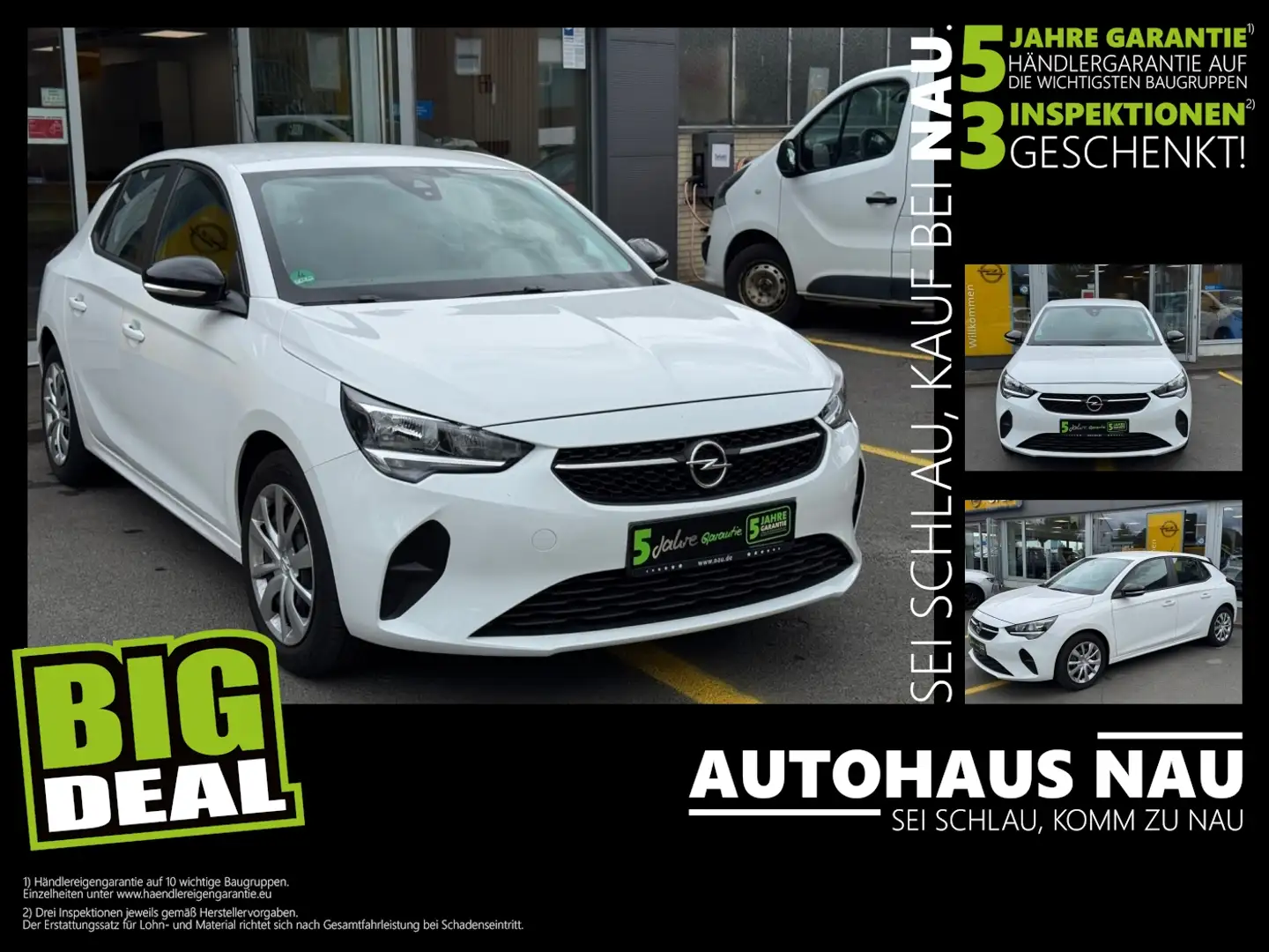 Opel Corsa F 1.2 Edition SHZ+PDC+SpurH Blanc - 1