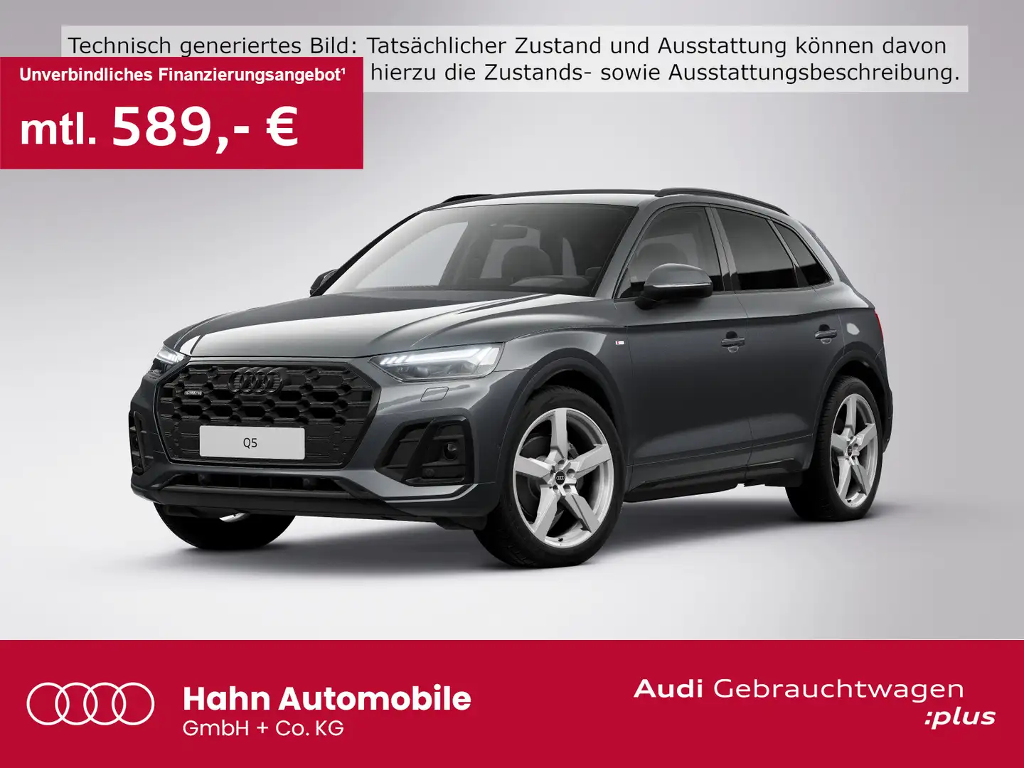 Audi Q5 40TDI quattro S-trc S line Standh 360° Matrix Grau - 1