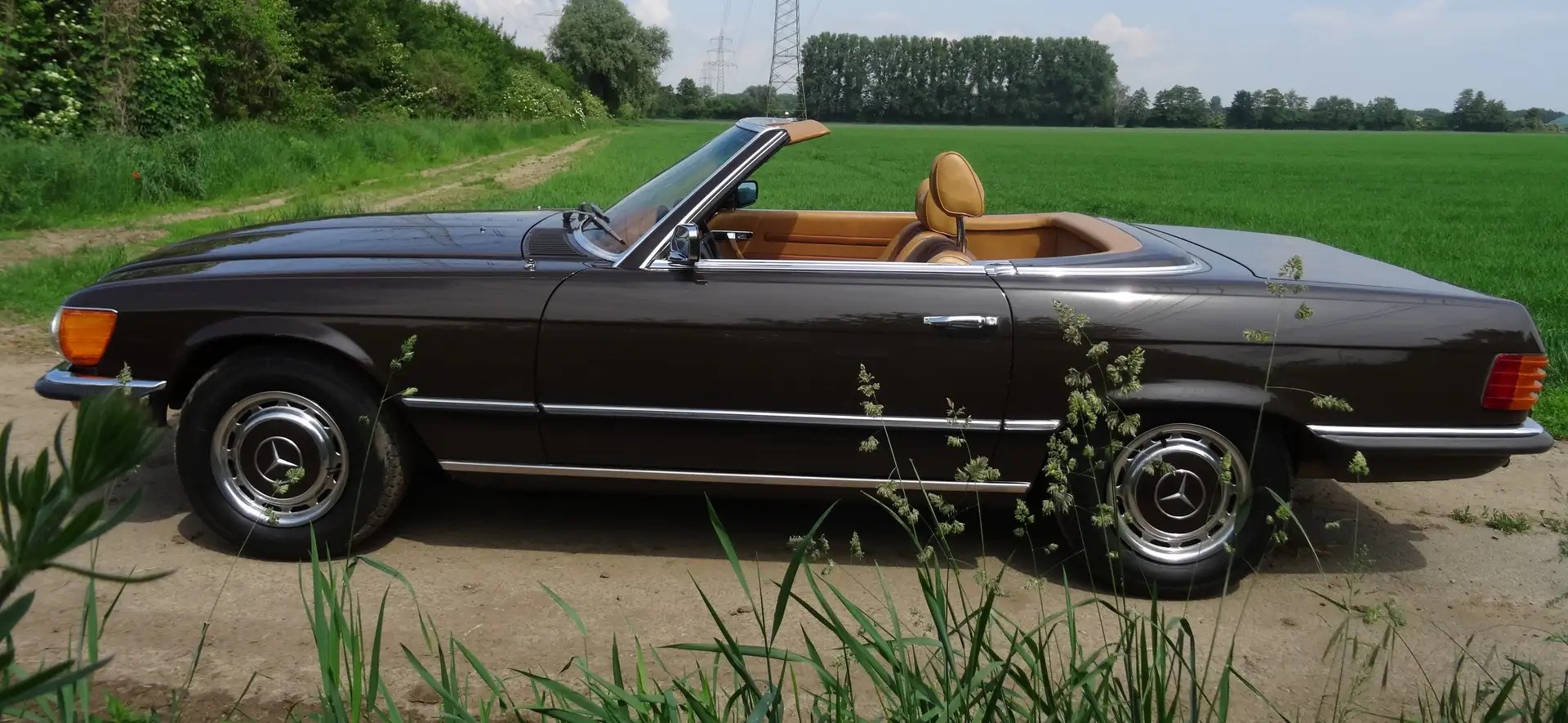 Mercedes-Benz SL 450 SL 350 4.5, Vollst. Historie, Matching Numbers Braun - 1