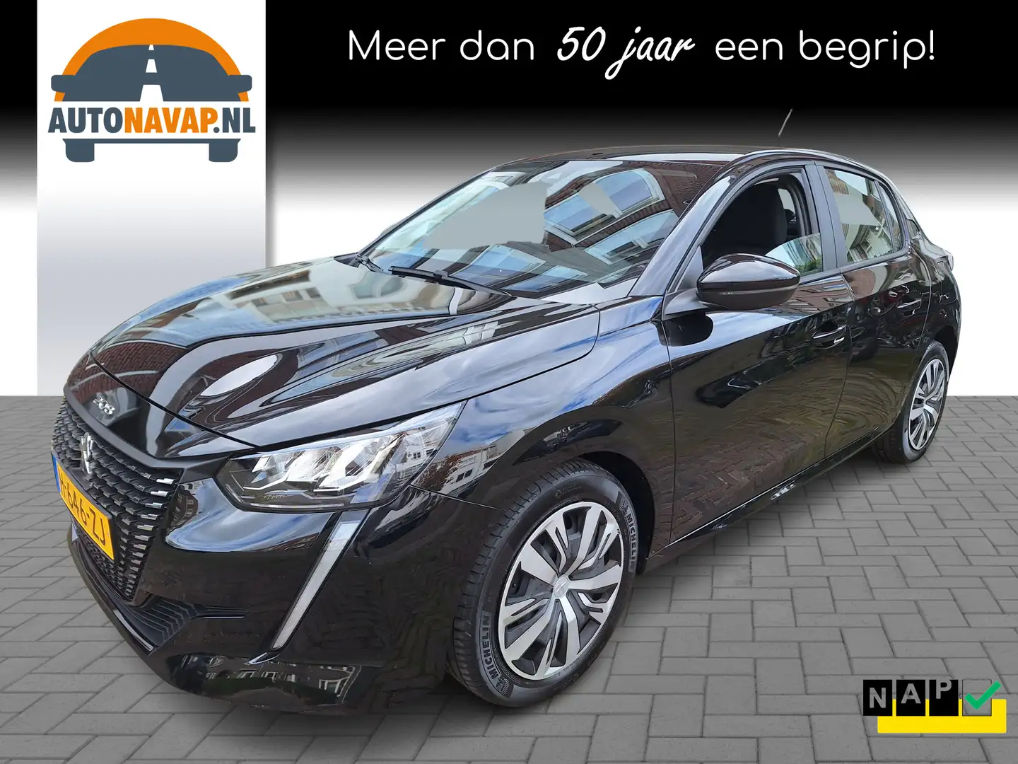 Peugeot 208 1.2 PureTech Active /Navi/Apple/Android/1e Eig/Cru Zwart - 1