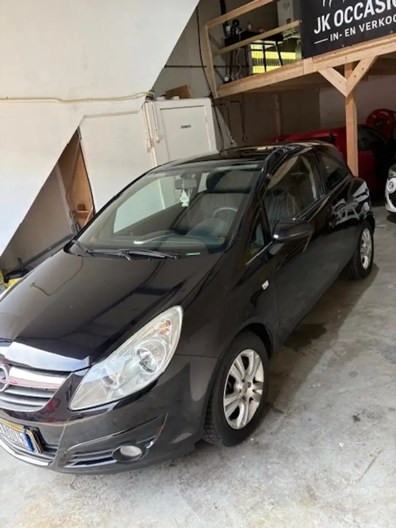 Opel Corsa 1.2-16V Enjoy Zwart - 2
