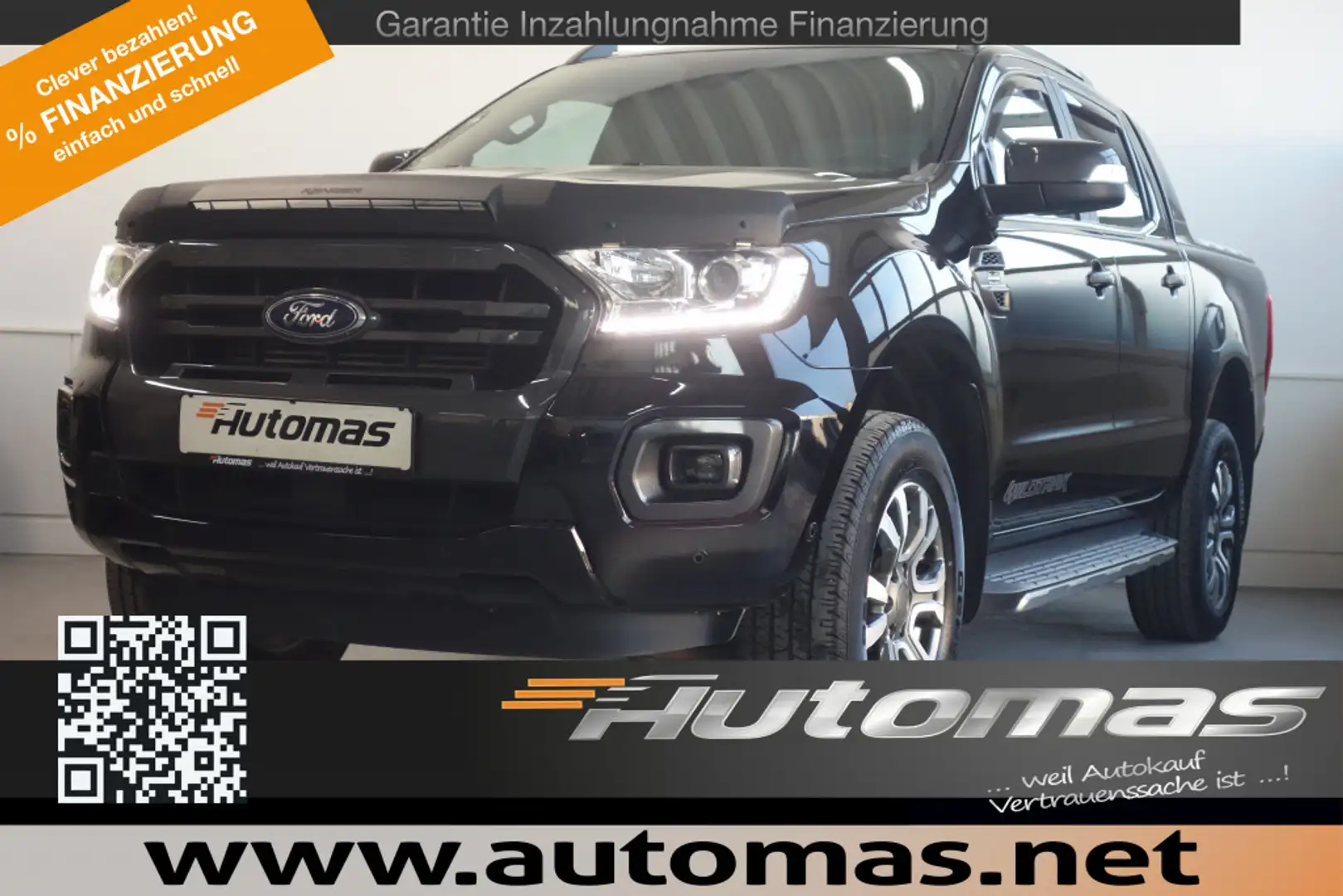 Ford Ranger Wildtrak Doppelkabine 4x4 Automatik AHK Zwart - 1