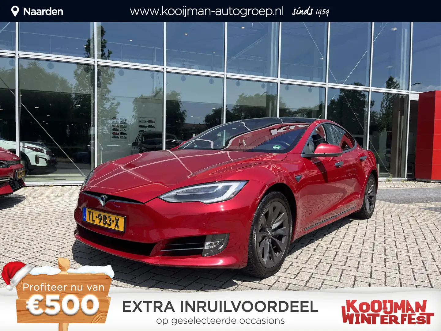 Tesla Model S 75D | NL-Auto | Panoramadak | 12 MAANDEN BOVAG GAR Rood - 1