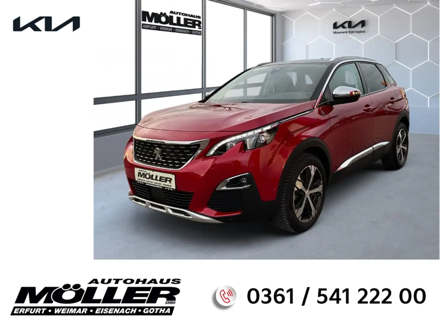 Peugeot 3008 1.2T Puretech 130 Crossway Navi LED Leder  El. Hec Rot - 1