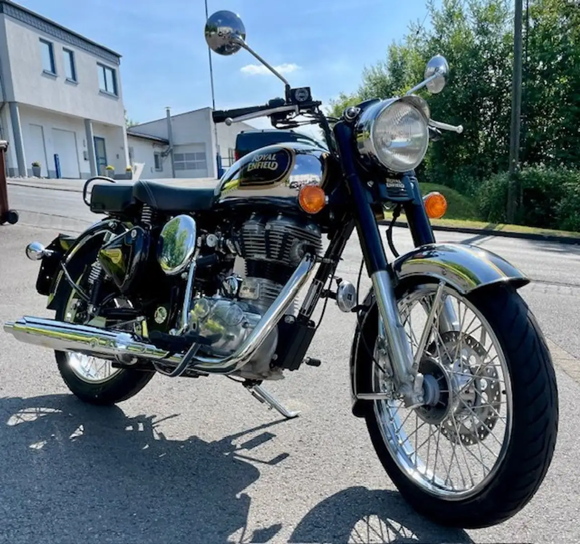 Royal Enfield Classic 500 EFI- 1te Hand - Chrom-schwarz Negro - 1