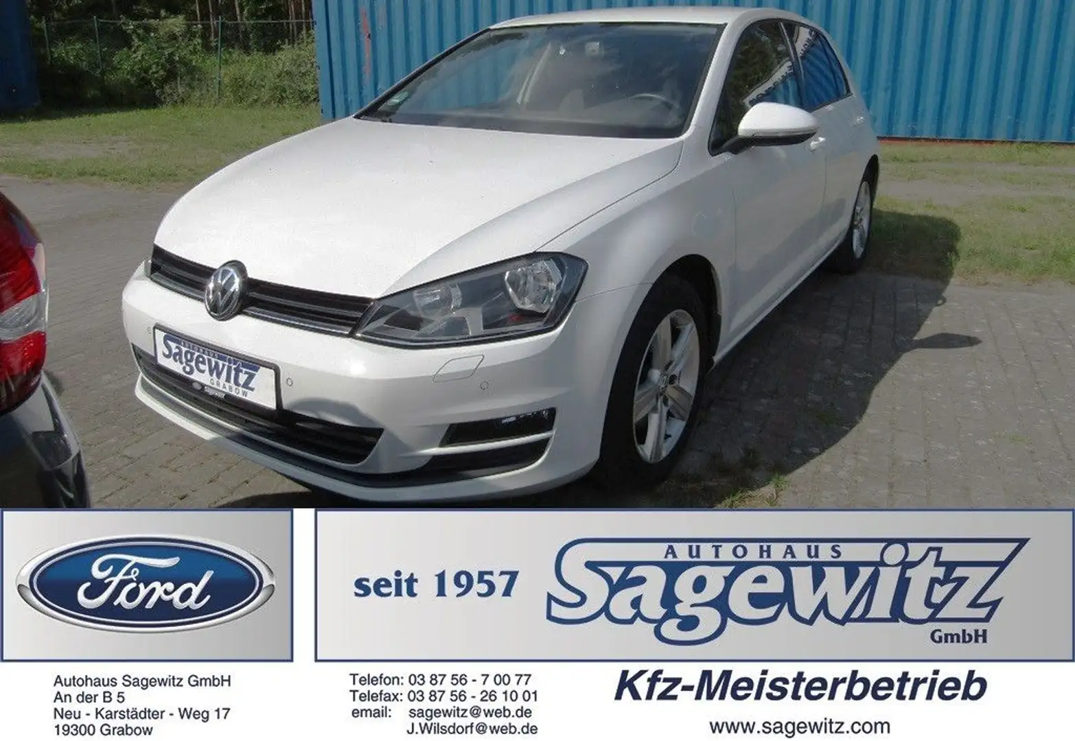 Volkswagen Golf VII 1.4 16V TSI Lim. Comfortline BMT Blanc - 1