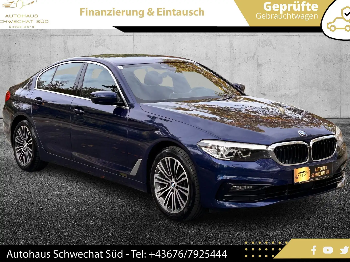 BMW 520 d xDrive Sport Line// 1.BESITZ //TOP AUSSTTATTUNG Blau - 1