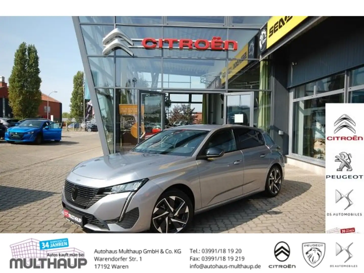 Peugeot 308 Allure Pack PureTech 130 EAT8 + SHZ LED Grau - 1