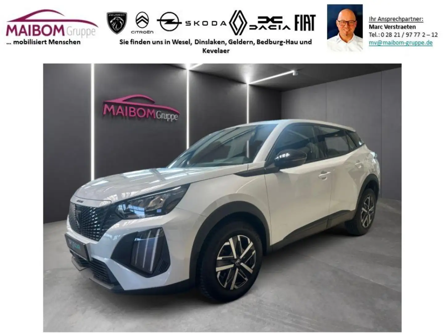 Peugeot 2008 Active PureTech 100 ++Navi++Sitzheizung++ Weiß - 1