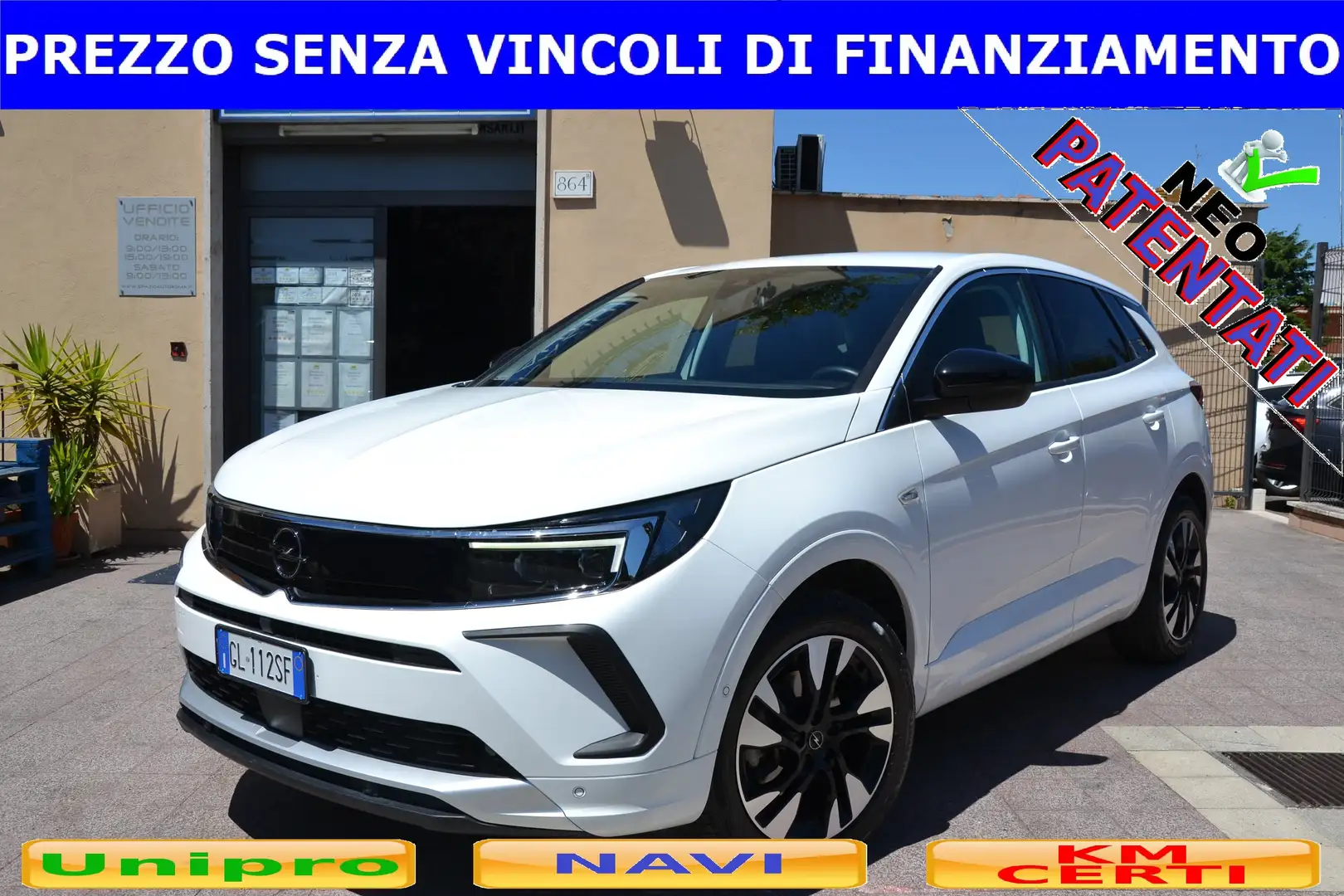 Opel Grandland 1.5 D 131CV AT8 ELEGANCE *NAV-LED-RETROCAM** Weiß - 1