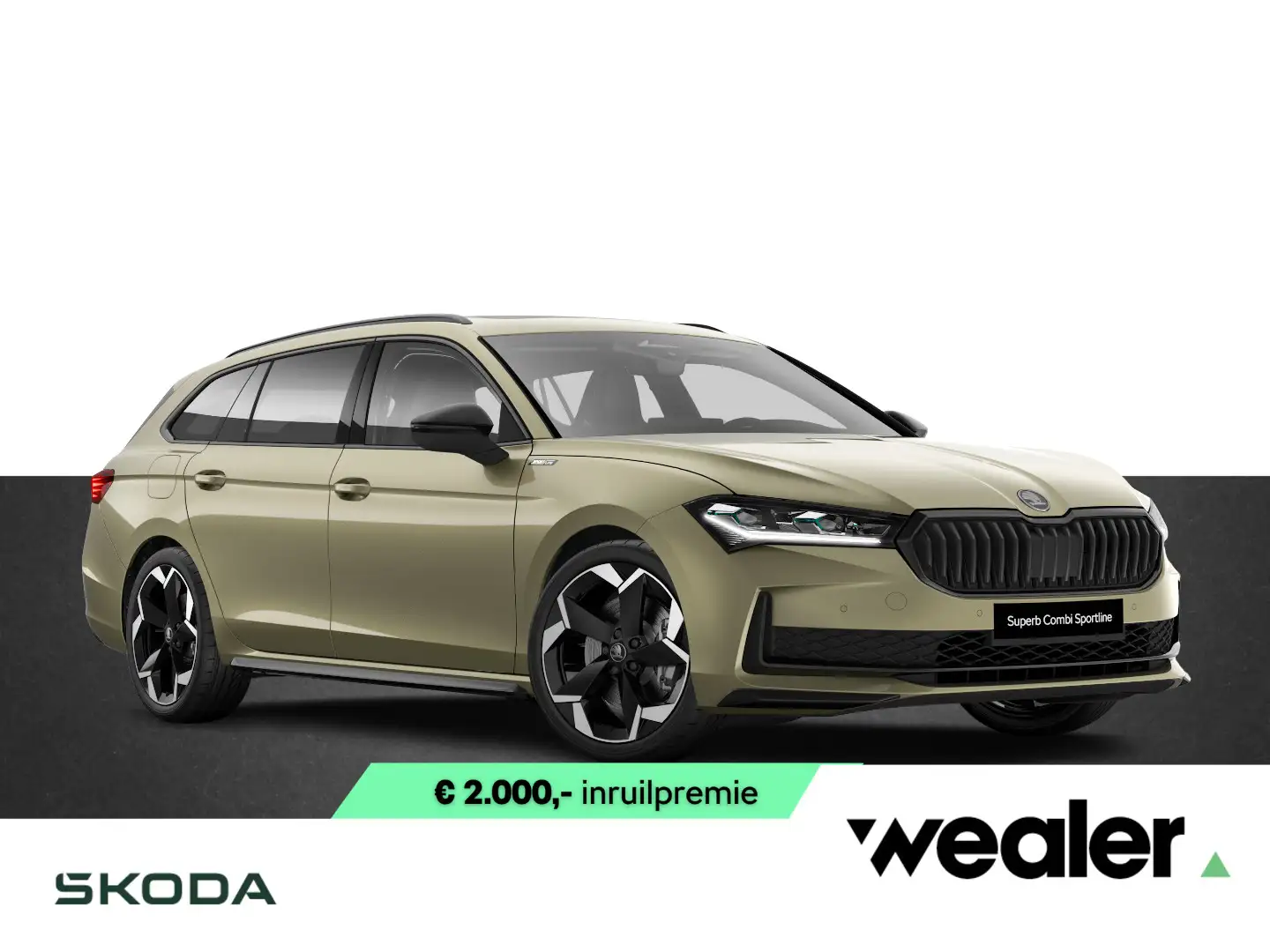 Skoda Superb combi Sportline Business 1.5 TSI PHEV 204 PK DSG A Geel - 1
