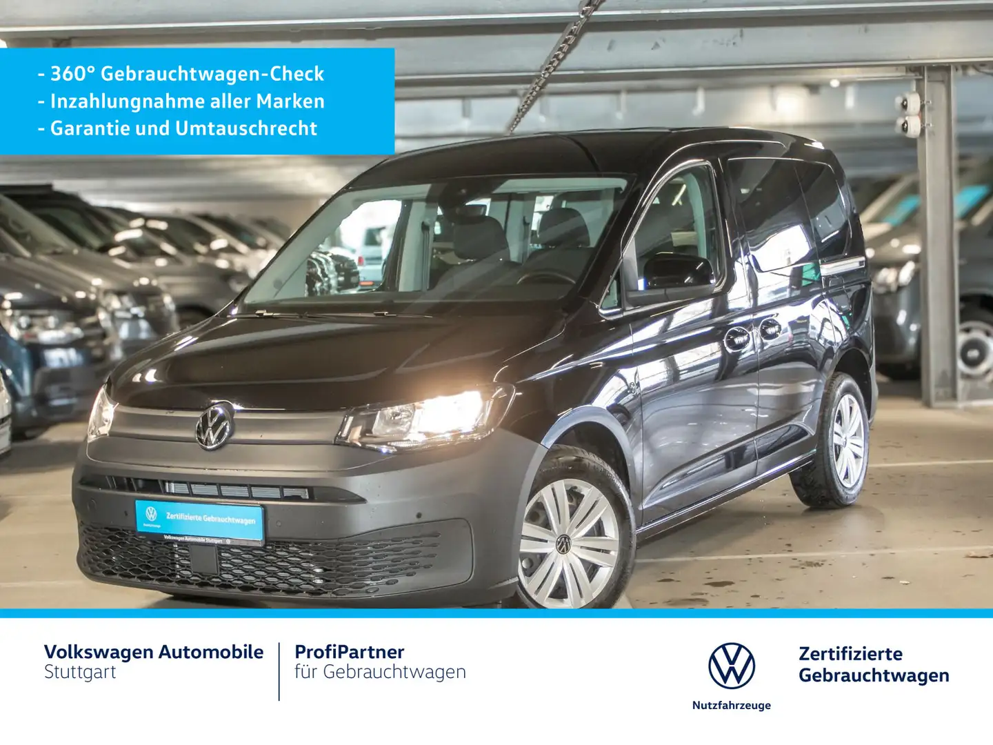 Volkswagen Caddy DSG 2.0 TDI Euro 6d ISC FCM AHK Klima Navi Schwarz - 2