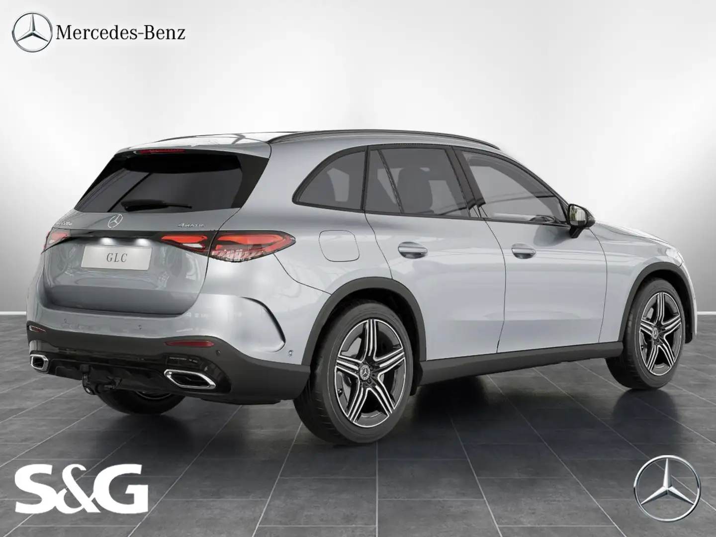 Mercedes-Benz GLC 220 d 4M AMG Night+RüKam+LED+MBUX+Pano+AHK Plateado - 2