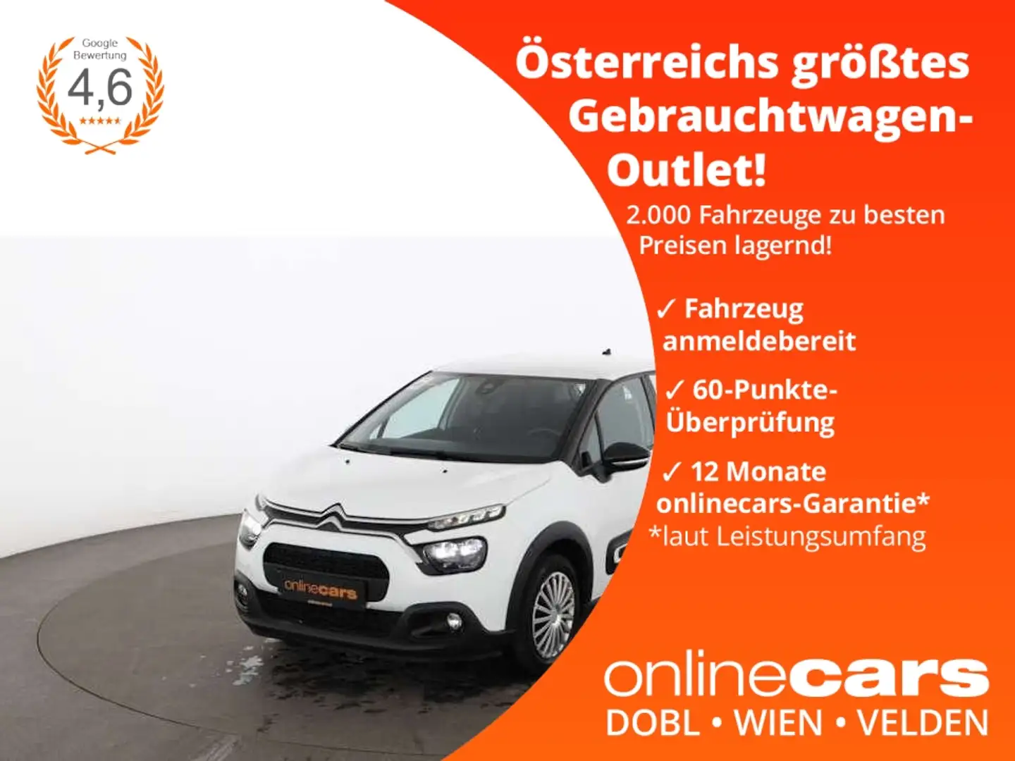 Citroen C3 1.2 PureTech Feel LED NAVI SITZHZG TEMP PDC Weiß - 1