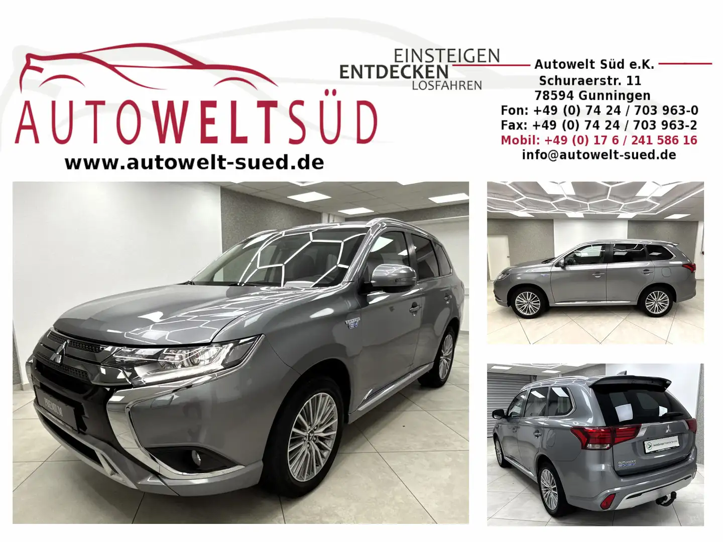 Mitsubishi Outlander S-AWC Spirit PHEV Navi Rcam Apple AHK DAB Grau - 1