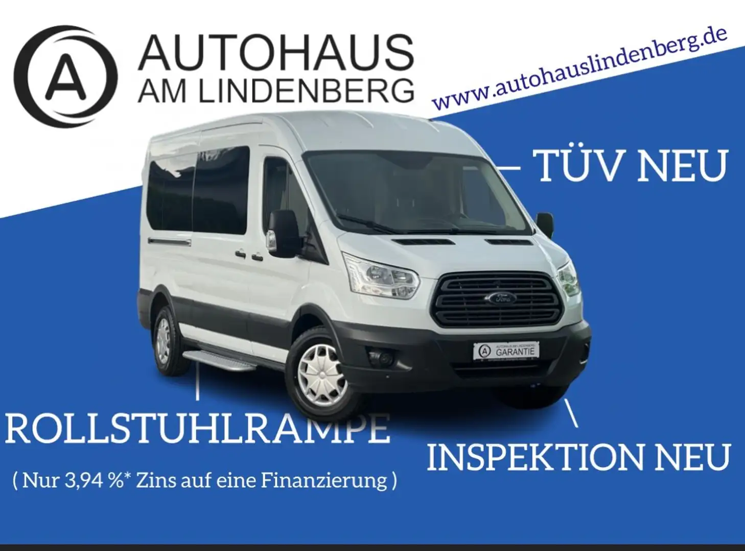 Ford Transit Kombi 350 L3 Trend*ROLLSTUHLGER.*KLIMA Weiß - 1