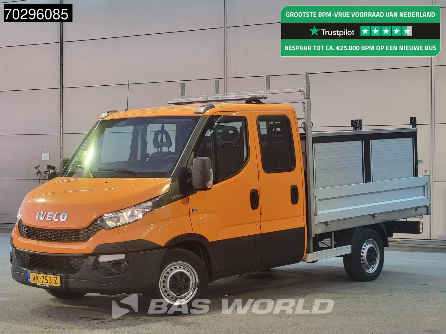 Iveco Daily 35S15 3.0L Open Laadbak Dubbel Cabine 150PK 3,5t T Oranje - 1