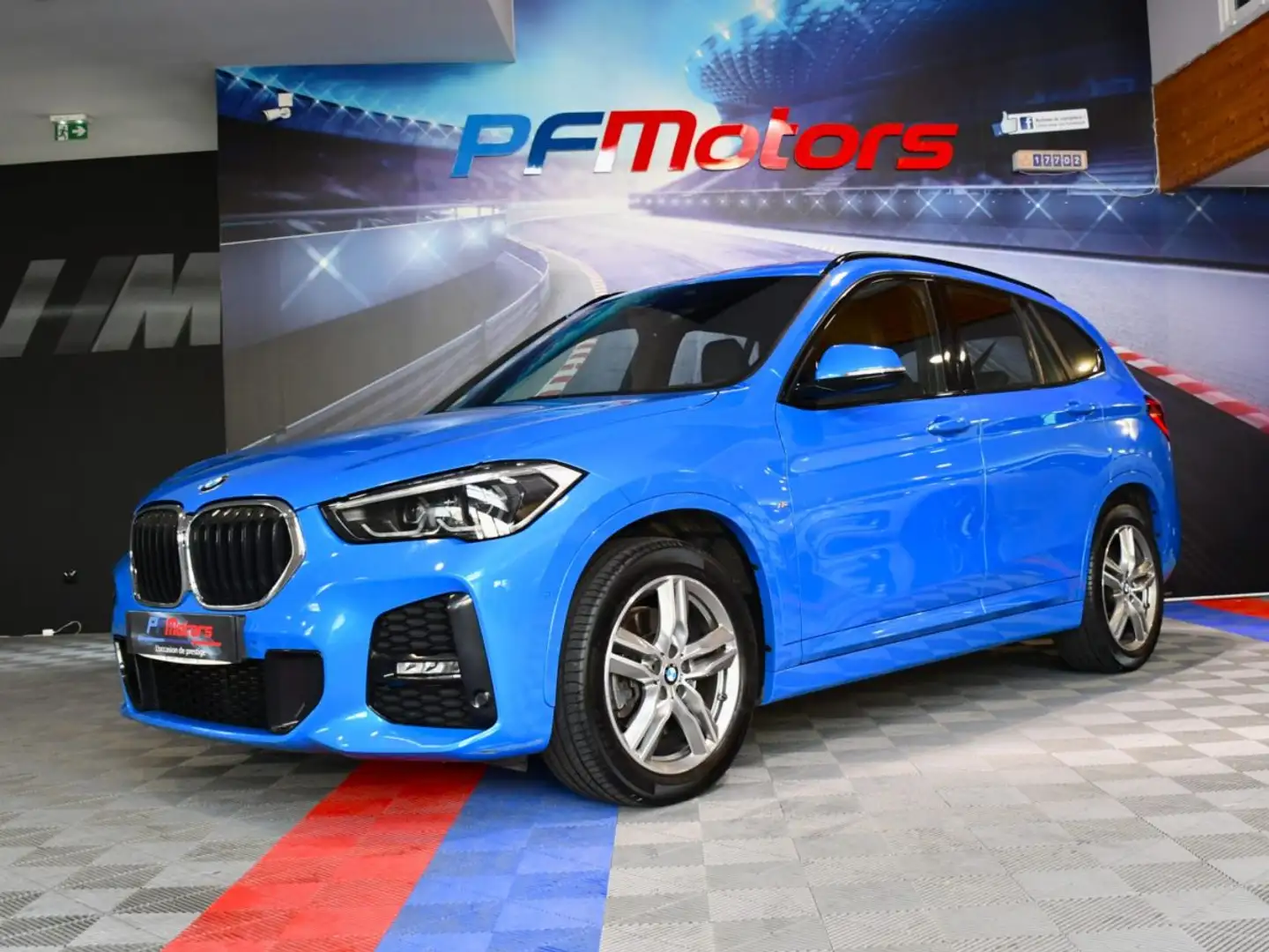 BMW X1 20d X-Drive M-Sport F48 Phase II 2.0 190 BVA GPS Caméra Affichage Tête Haute Semi Cuir Hayon LED JA 18 Pas de malus Bleu - 1