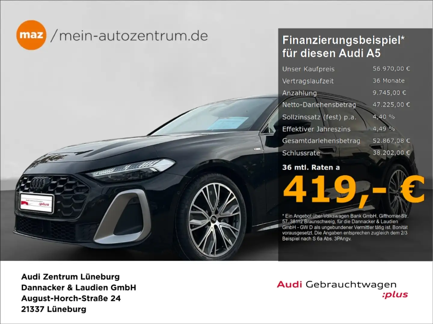 Audi A5 edition one EU6e Avant 2.0 TFSI Edition One Alu Ma Schwarz - 1