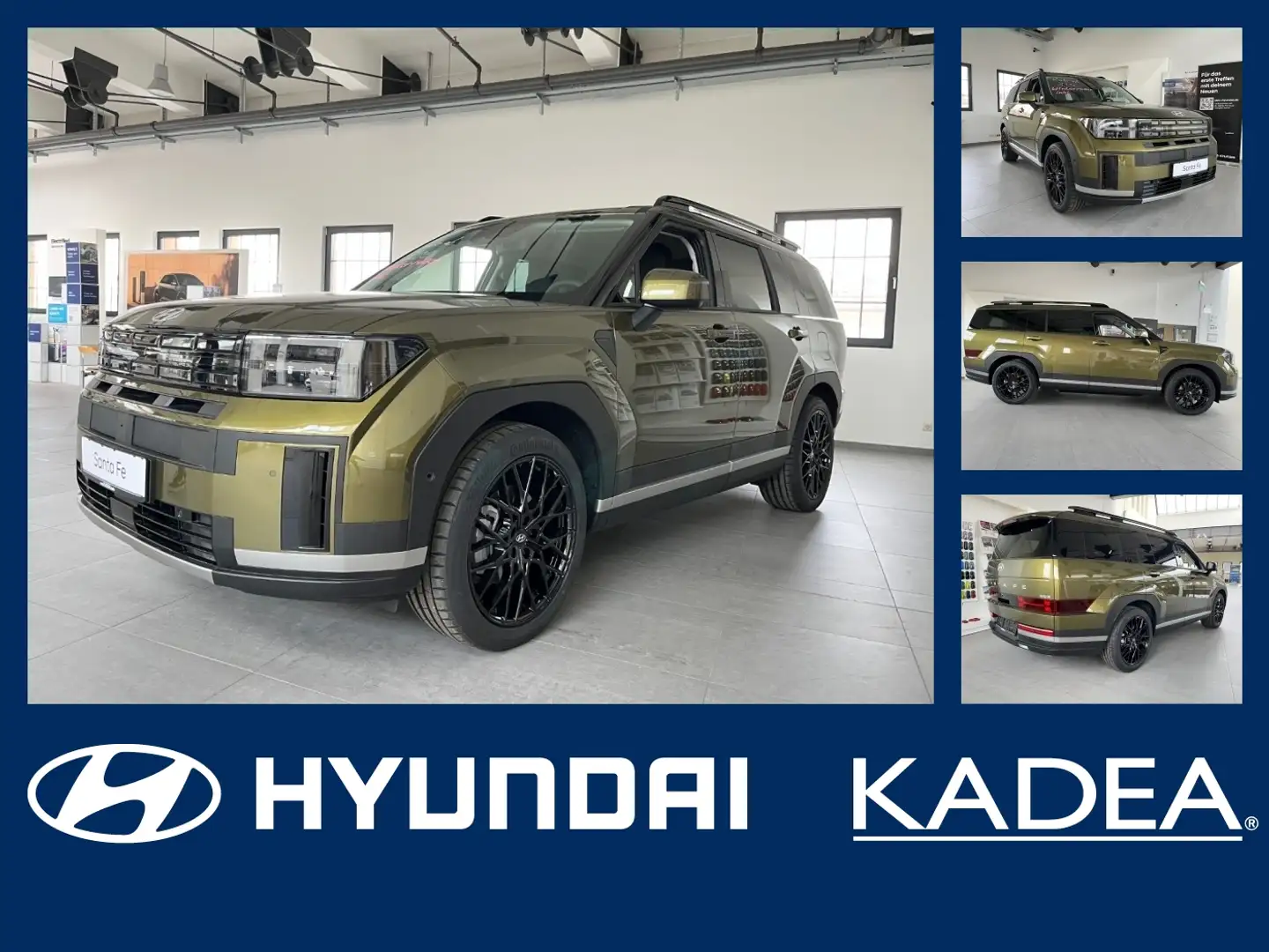 Hyundai SANTA FE 1.6 Hybrid 5-Sitzer 8-fach bereift Grün - 1