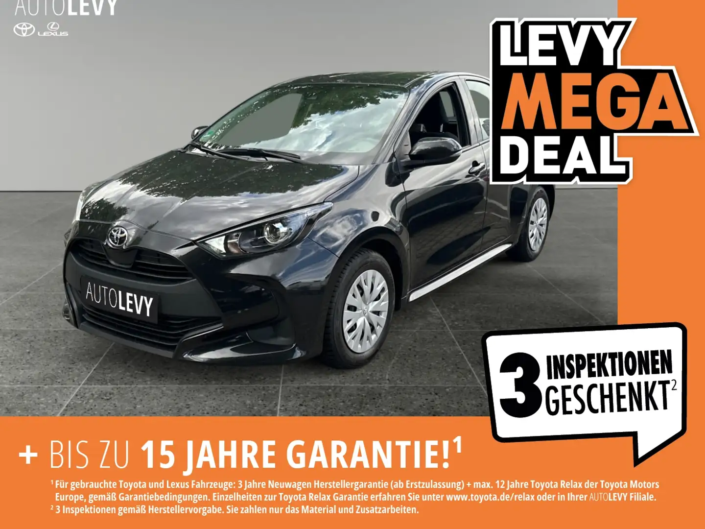 Toyota Yaris 1.0 Comfort ACC Kam. Zwart - 1