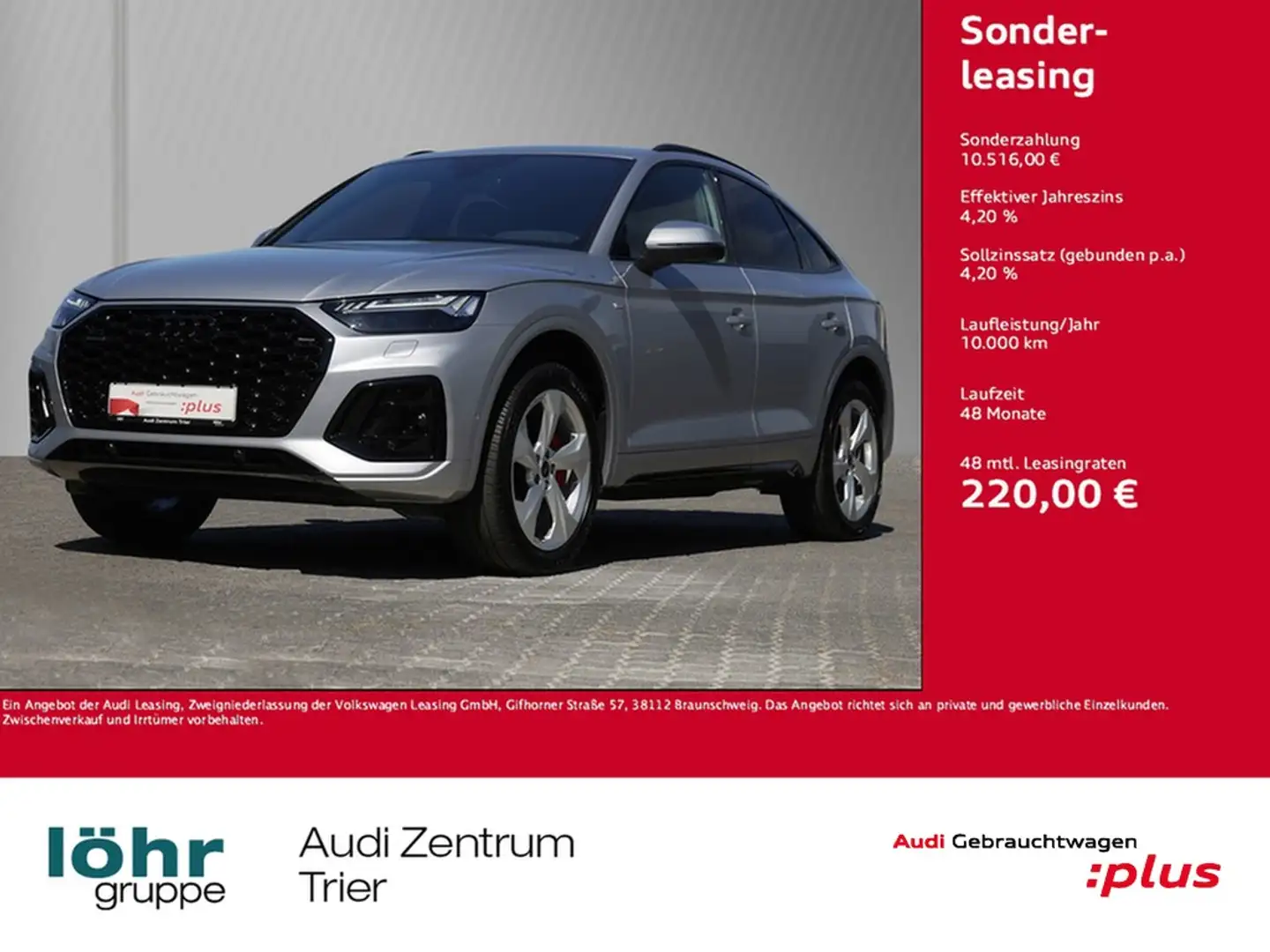 Audi Q5 Sportback 40 TFSI quattro S line Sportpaket Silber - 1