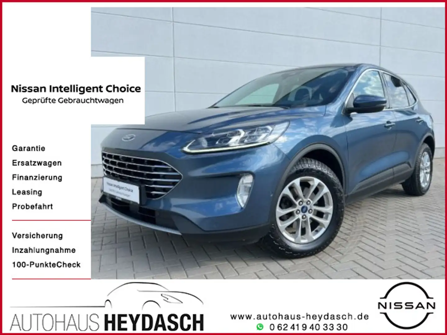 Ford Kuga Mild-Hybrid Titanium X *Navi*LED* Bleu - 1
