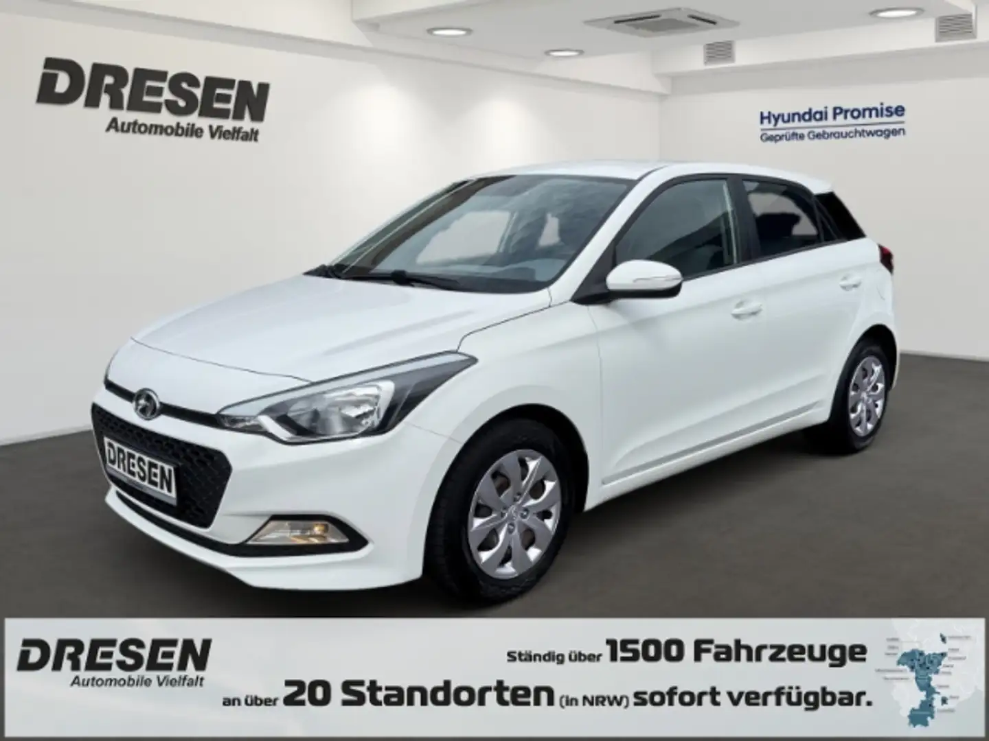 Hyundai i20 Classic Alarm Berganfahrass. Klima el.SP Spieg. be Weiß - 1