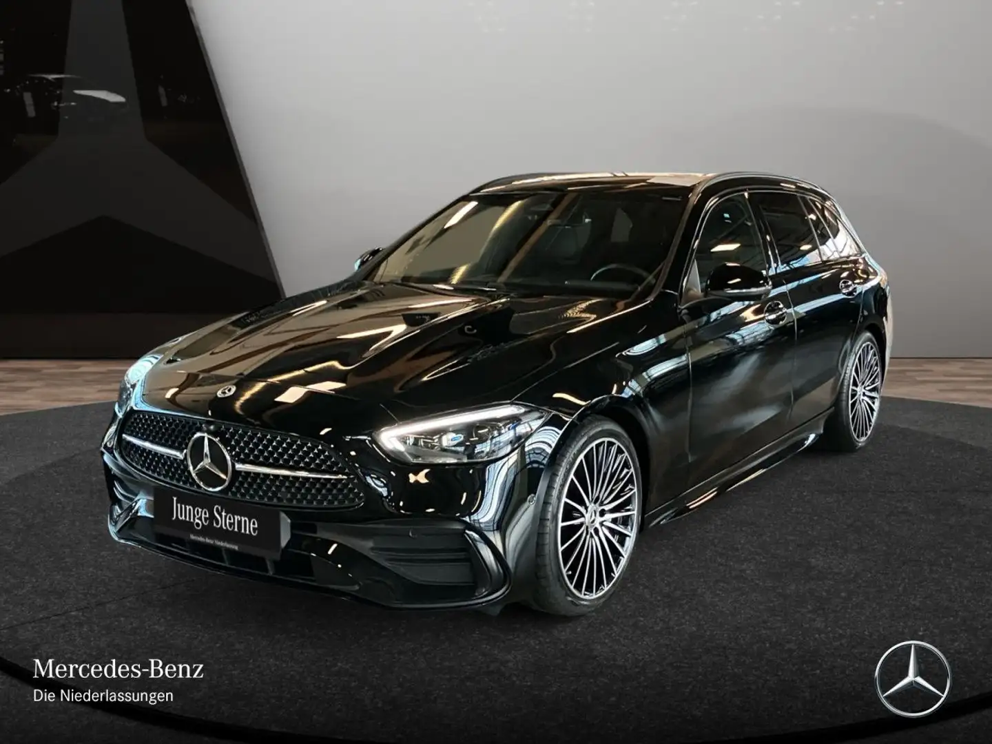 Mercedes-Benz C 300 T AMG+NIGHT+PANO+360+BURMESTER+19"+TOTW+9G Schwarz - 2