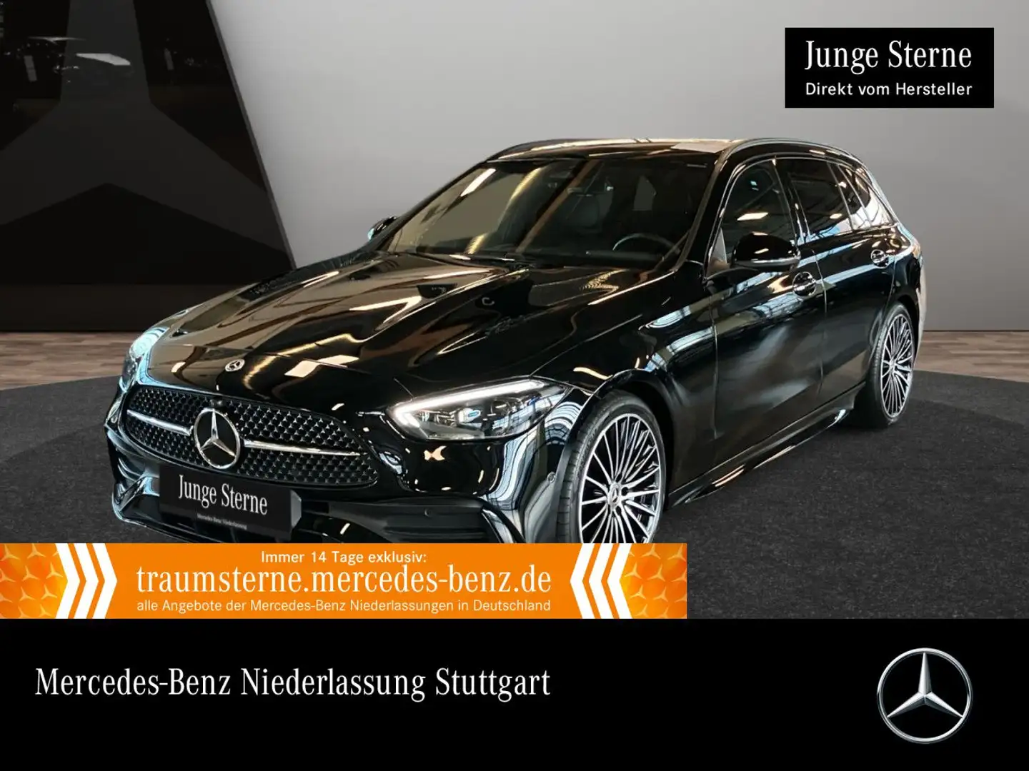 Mercedes-Benz C 300 T AMG+NIGHT+PANO+360+BURMESTER+19"+TOTW+9G Schwarz - 1