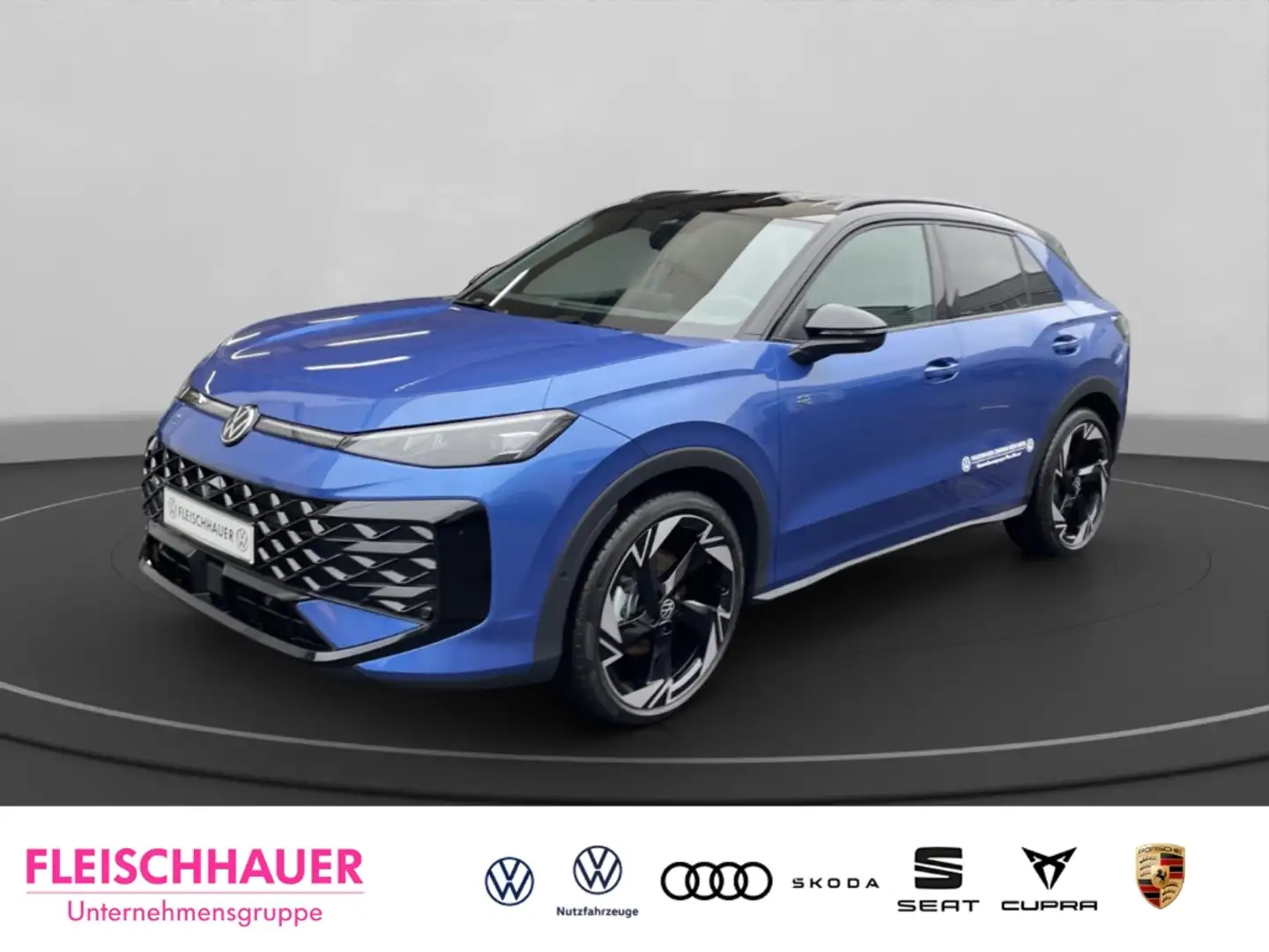 Volkswagen T-Roc 1,5 eTSI R-Line LED Navi Tel.-Vorb. PDCv+h ACC HUD Blau - 1