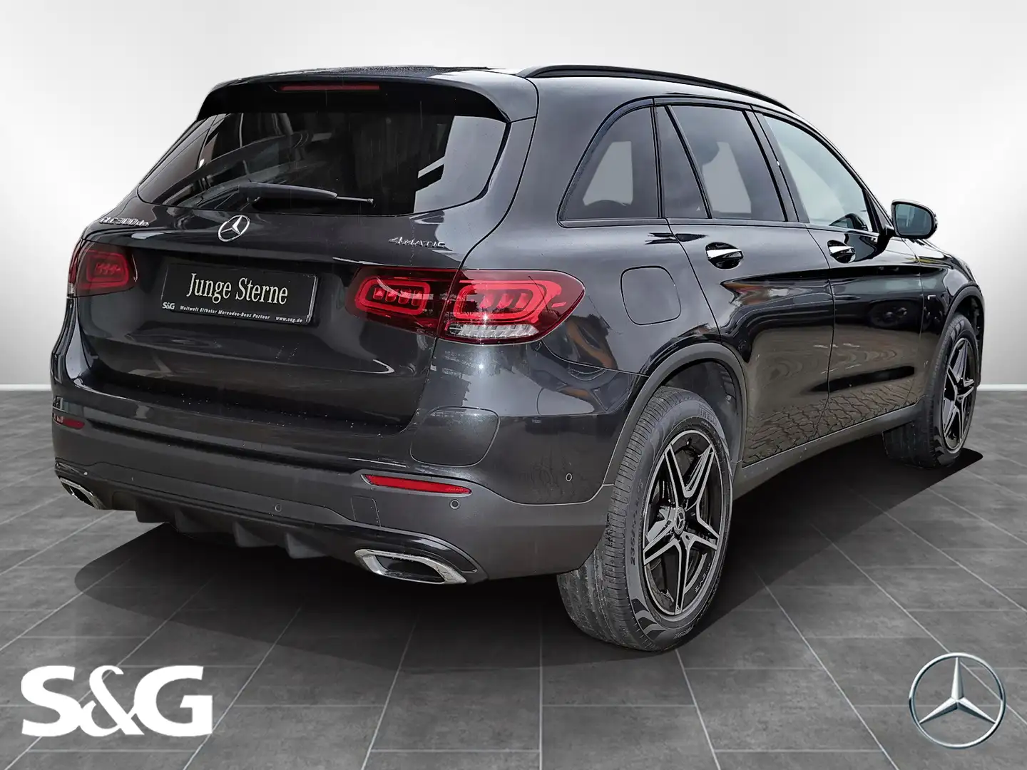 Mercedes-Benz GLC 300 de 4M Night+MBUX+360°+Totwink+19 Grijs - 2