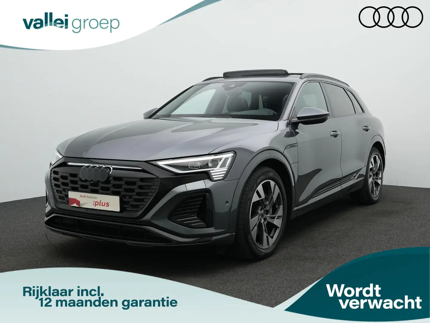 Audi Q8 e-tron 55 quattro Pro Line S 115 kWh 408 pk / S-Line | Pa Grijs - 1
