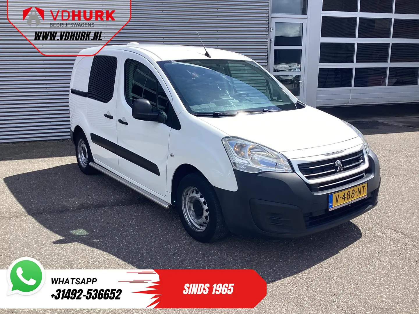 Peugeot Partner 1.6 HDI 120 pk Aut. EXPORT EUR6/ Camera/ Cruise/ A Wit - 1